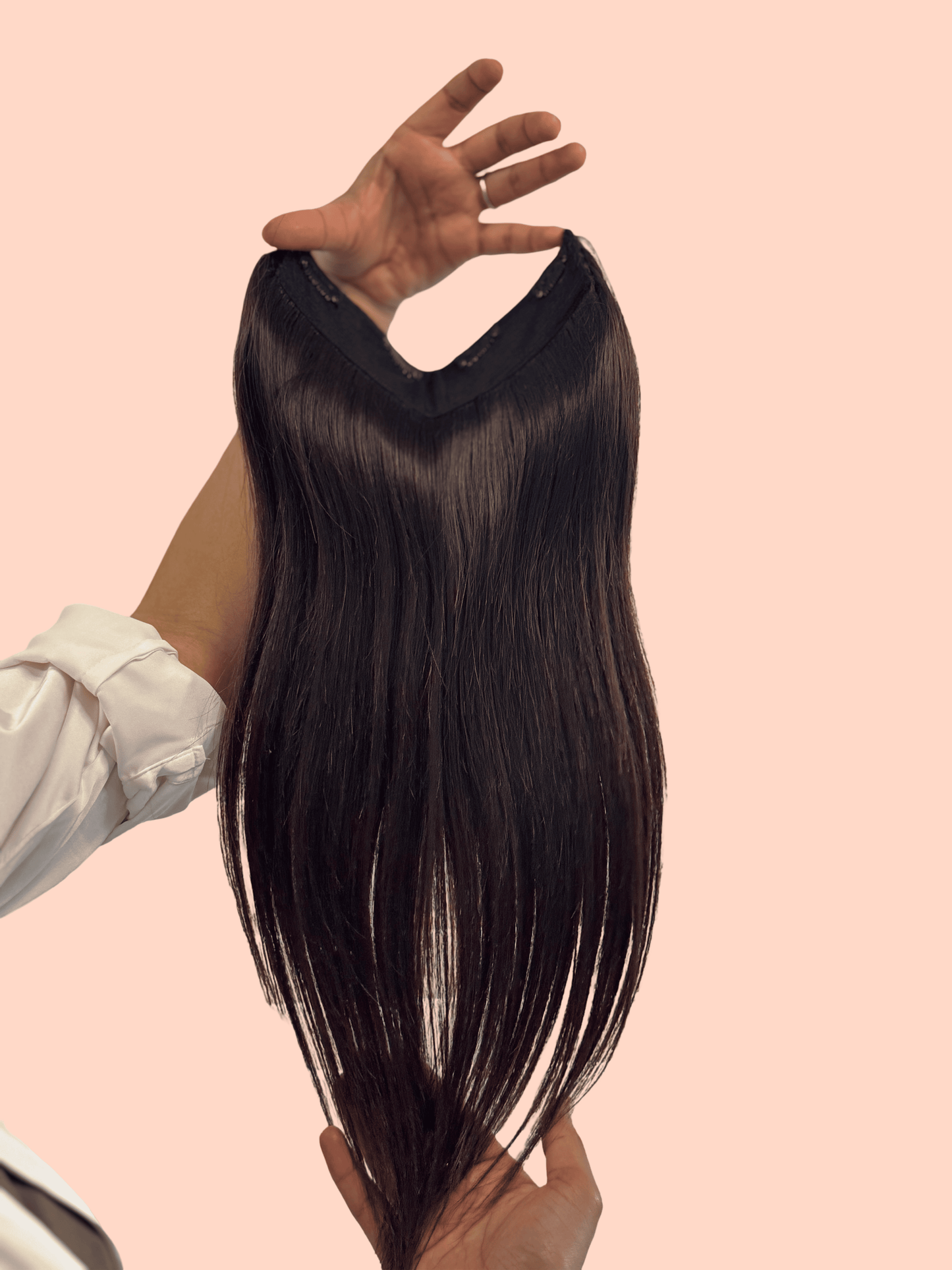 Premium Straight Halo Hair Extension | Hairstoriesbyus