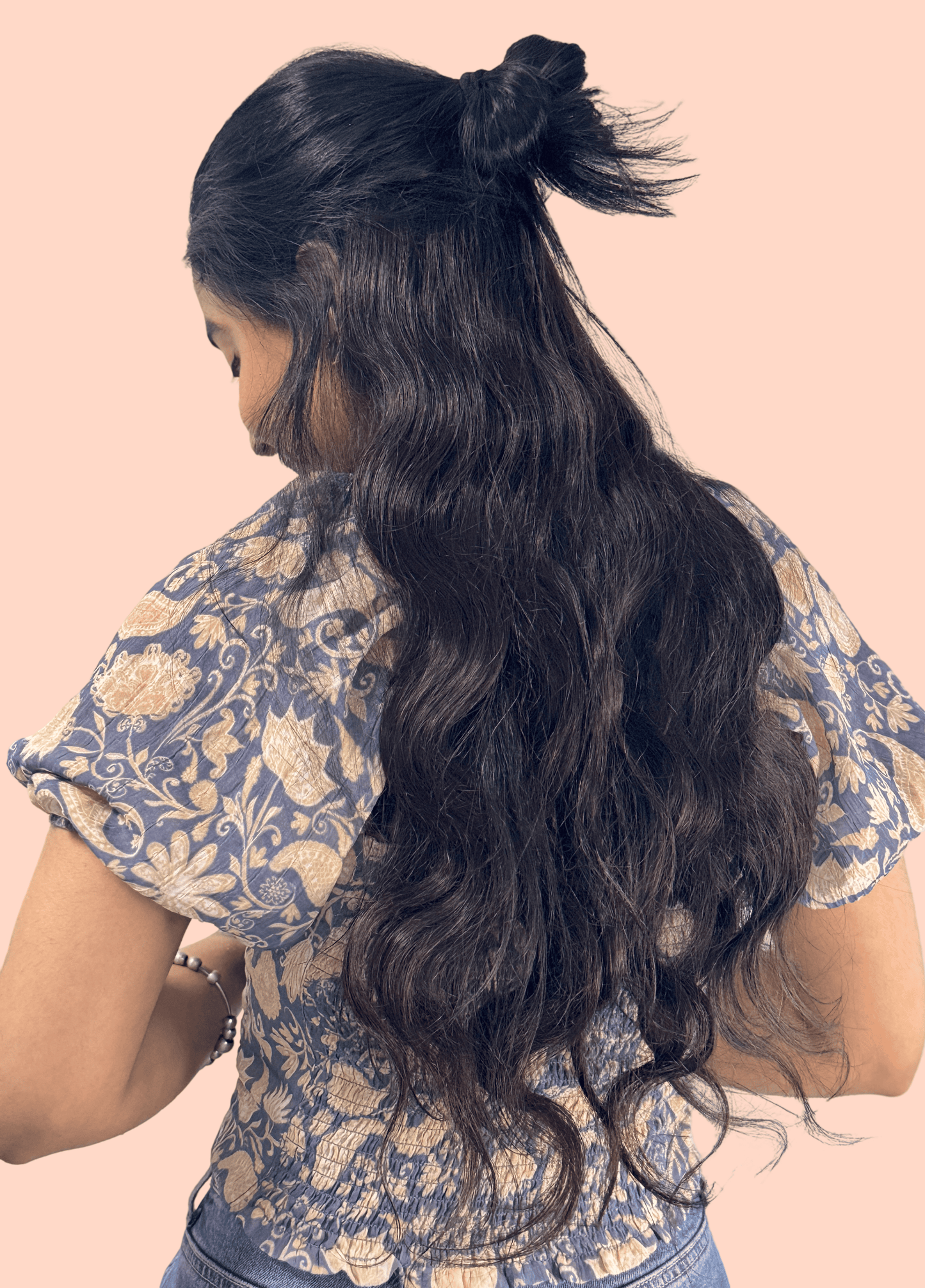 Premium Wavy Halo Hair Extension | Hairstoriesbyus